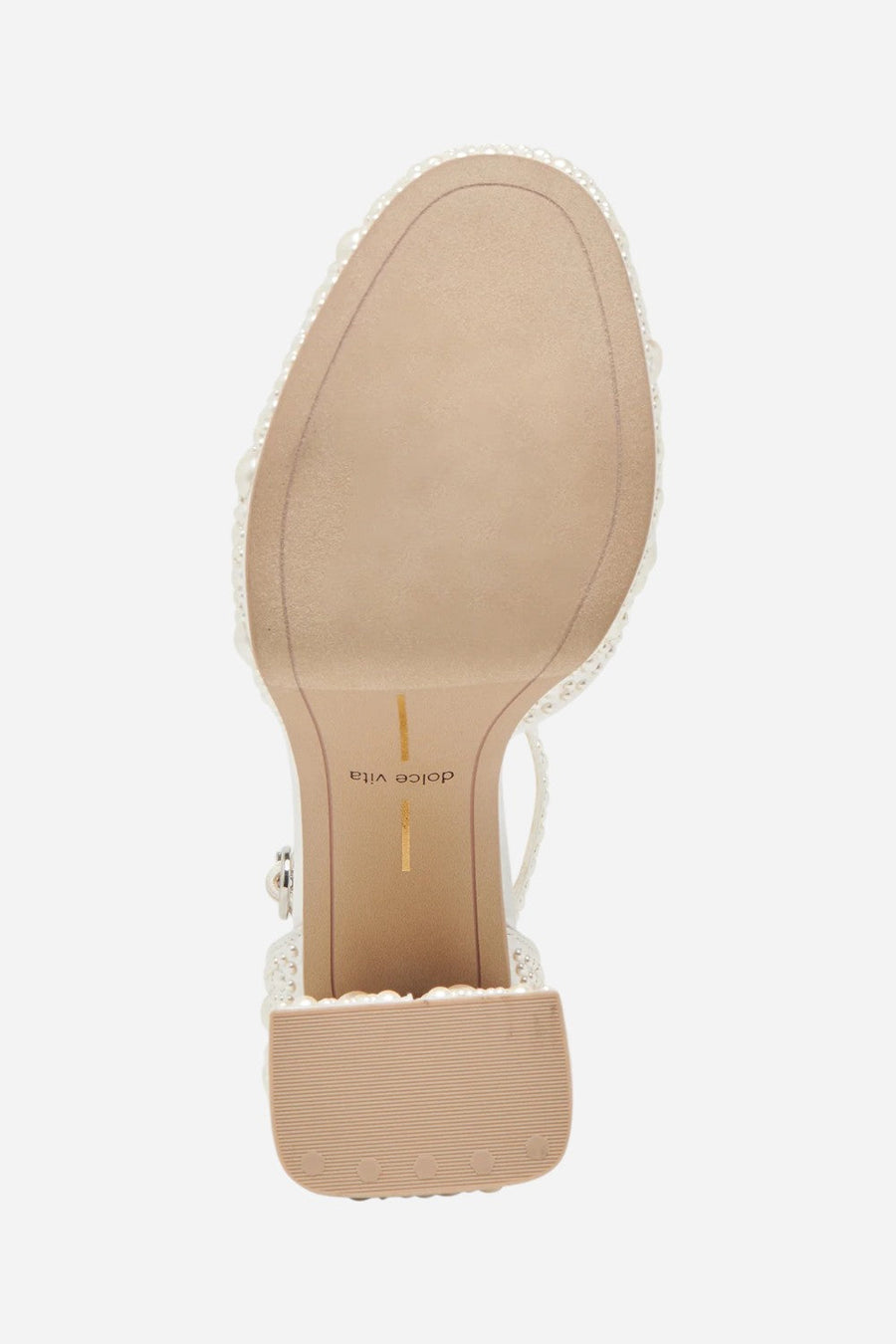 Dolce Vita Pandro Pearl Heels in True White Satin – alternate
