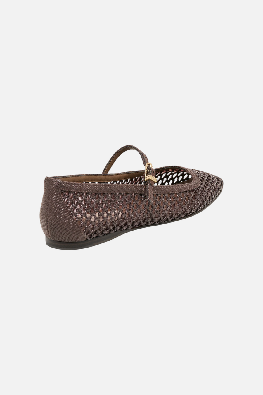 Dolce Vita Reyes Chocolate Woven Raffia Ballet Flats – detail