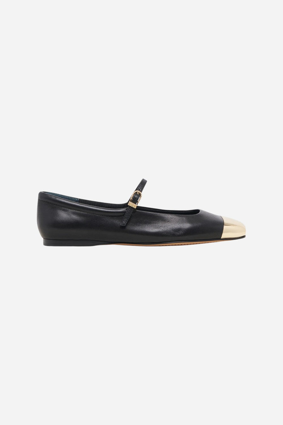 Dolce Vita Reyes Toe Cap in Black Leather – front view