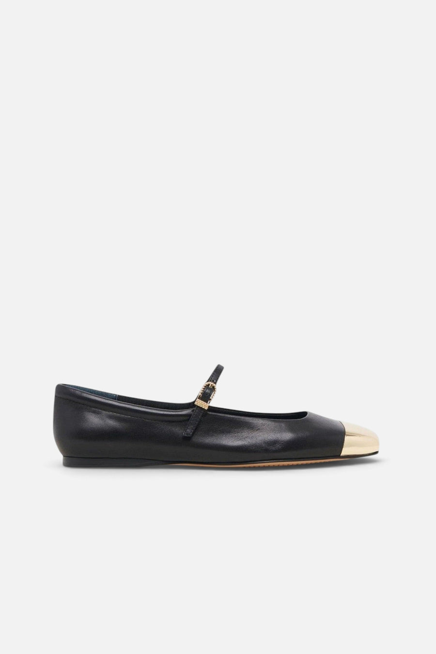 Dolce Vita Reyes Toe Cap in Black Leather – side view