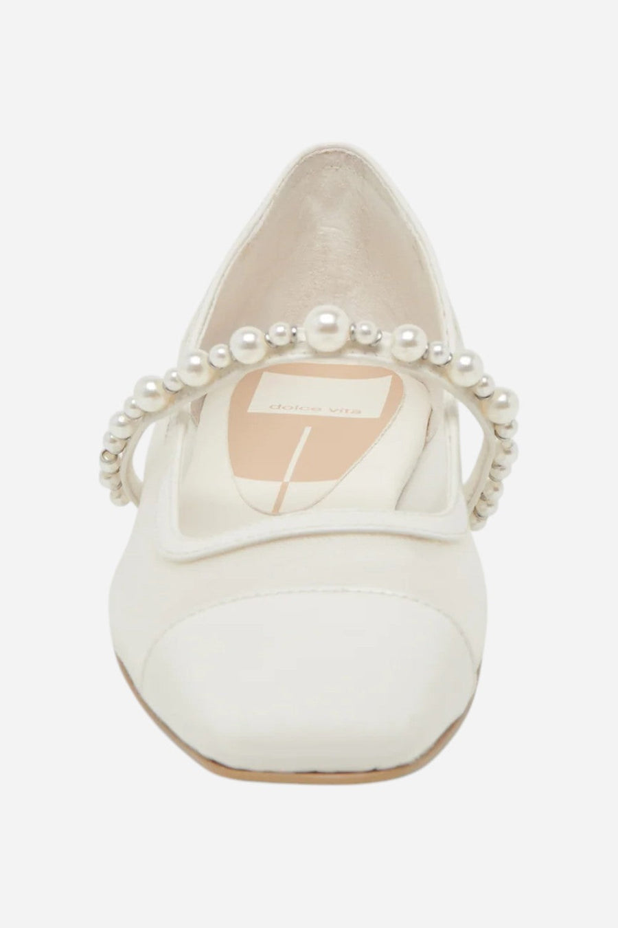 Dolce Vita Rollin Pearl Ballet Flats in White Mesh – alternate