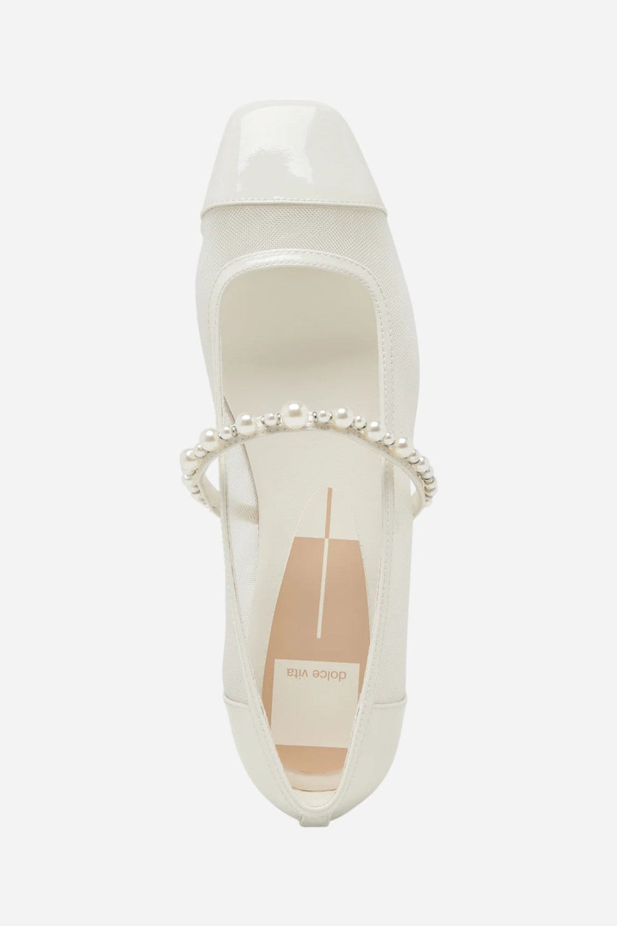 Dolce Vita Rollin Pearl Ballet Flats in White Mesh – alternate