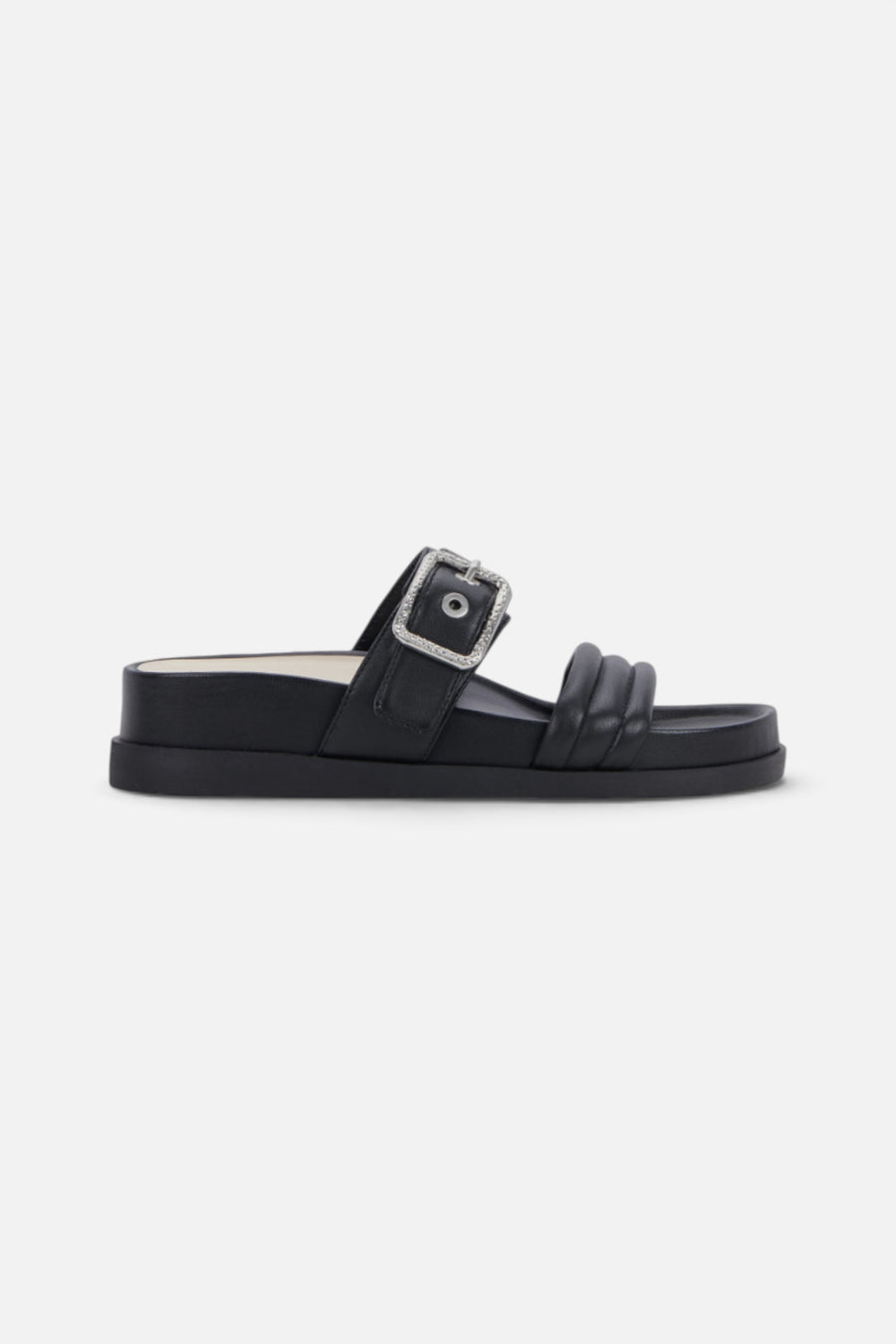 Dolce Vita Shaila Sandals in Black Leather – back view