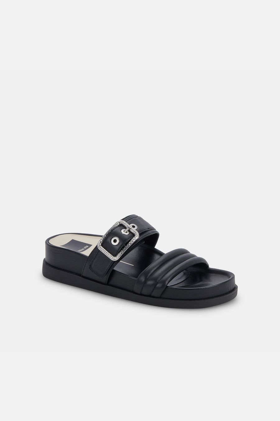 Dolce Vita Shaila Sandals in Black Leather – side view