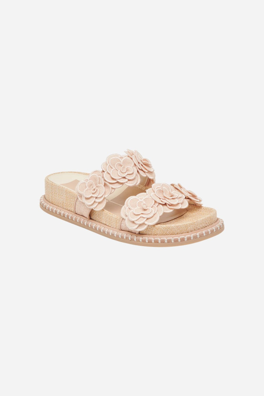 Dolce Vita Sherla Sandals in Praline Raffia – detail