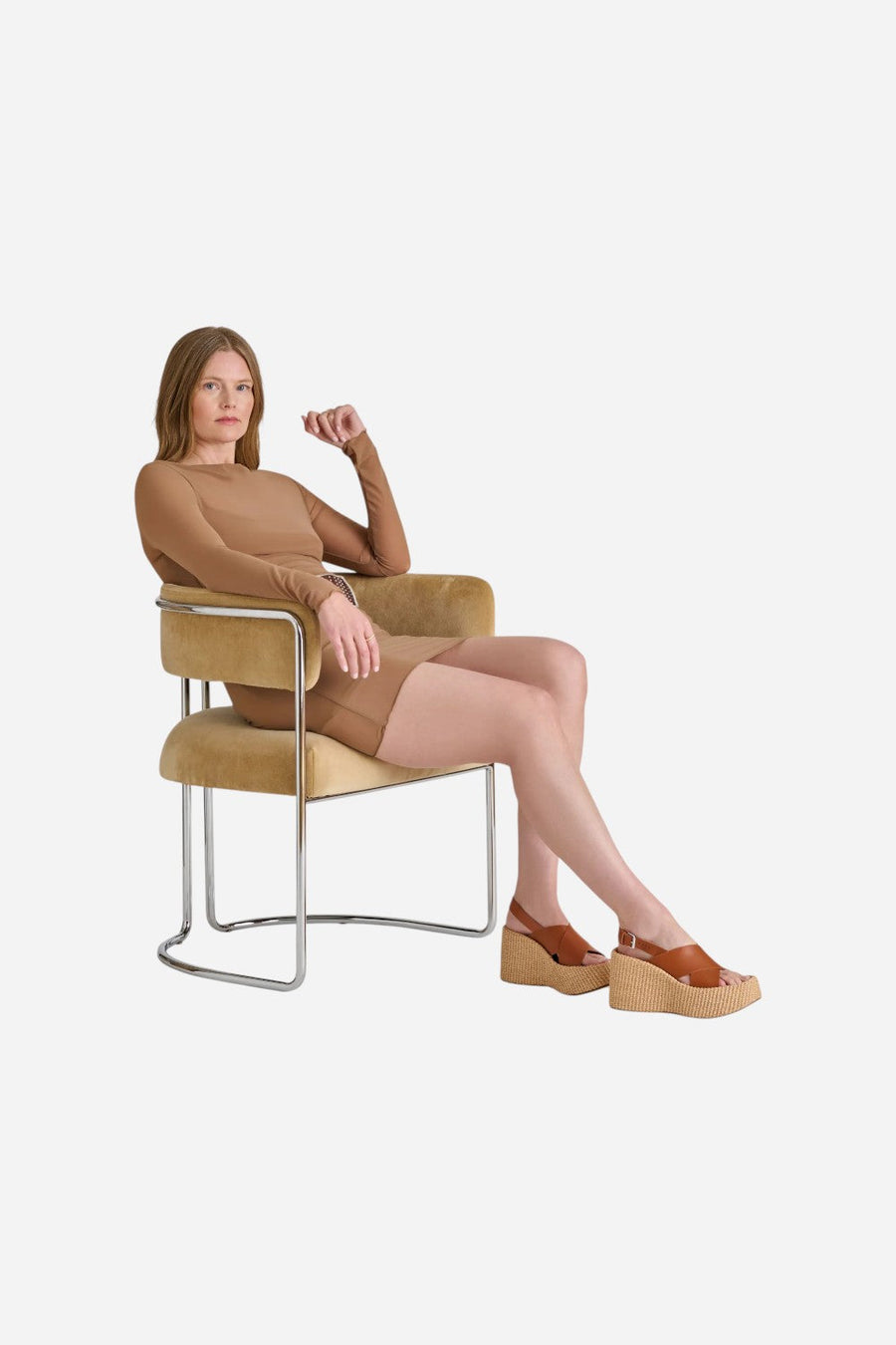Dolce Vita Skylar Wedges Brown Leather – detail