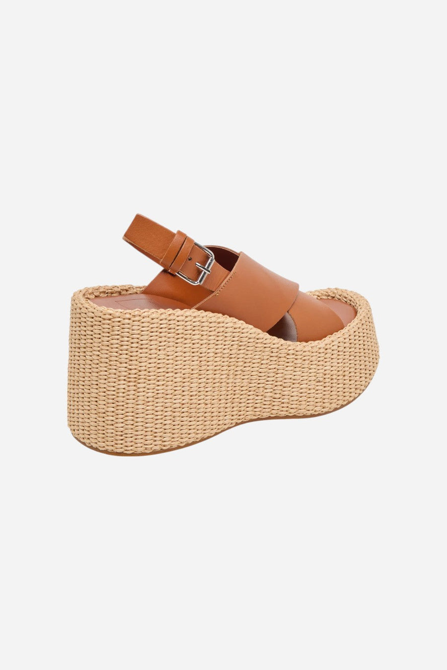 Dolce Vita Skylar Wedges Brown Leather – flat lay