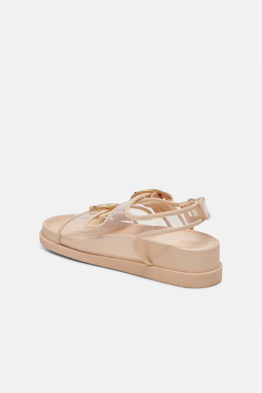 Dolce Vita Starla Sandals in Crystal Vinyl – flat lay