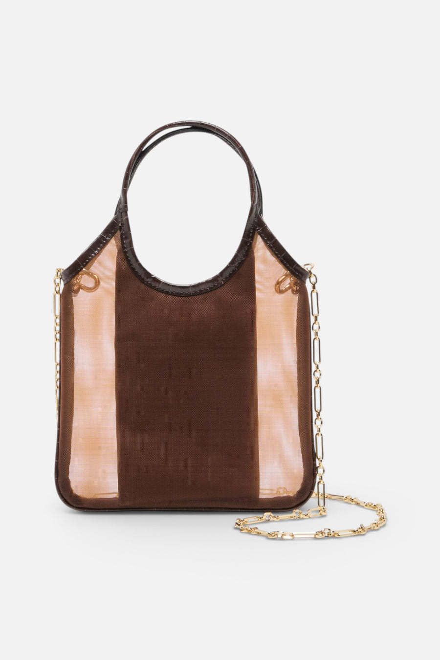 Dolce Vita Sylvene Crossbody in Chocolate Mesh – back view