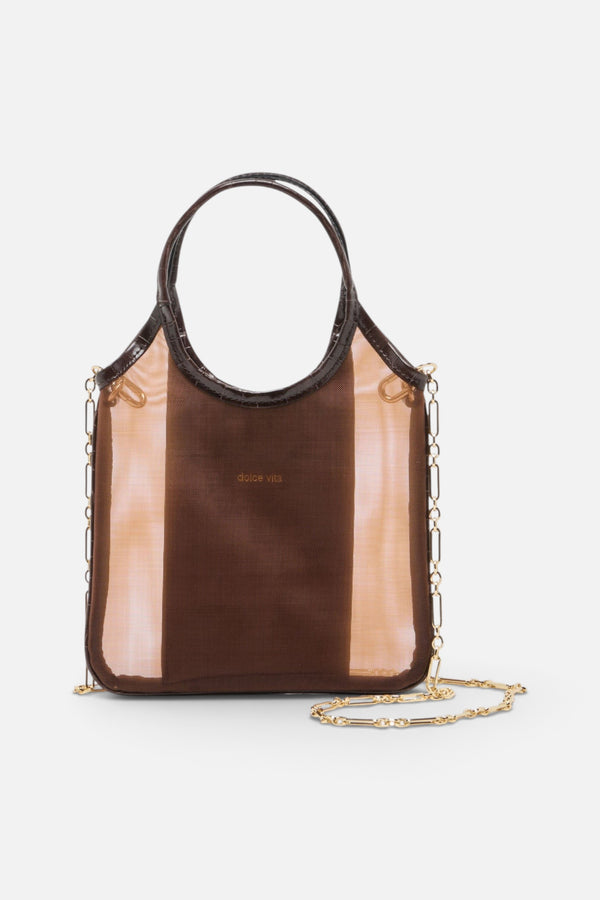 Dolce Vita Sylvene Crossbody in Chocolate Mesh