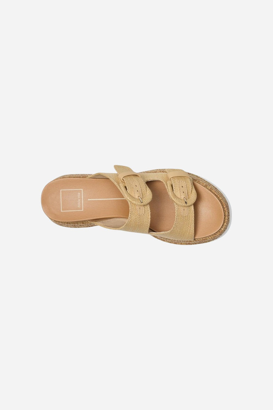 Dolce Vita Witny in Light Natural Woven Raffia – detail
