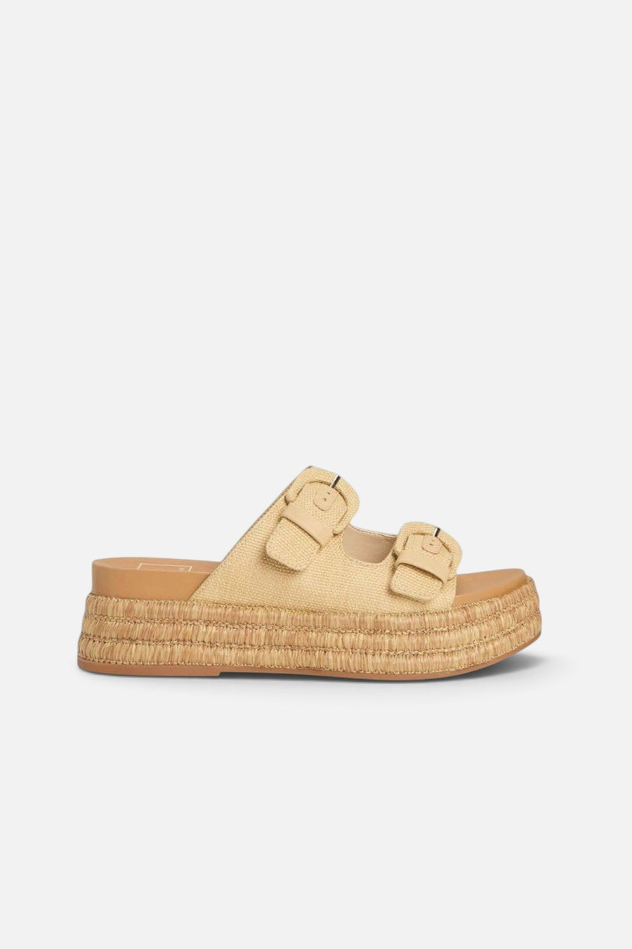 Dolce Vita Witny in Light Natural Woven Raffia – side view