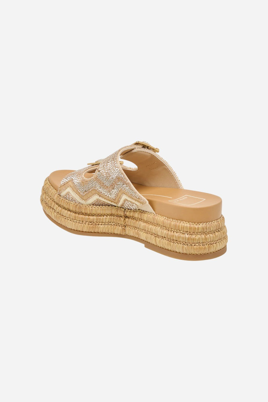 Dolce Vita Wixie Sandals Gold Multi Beads – flat lay