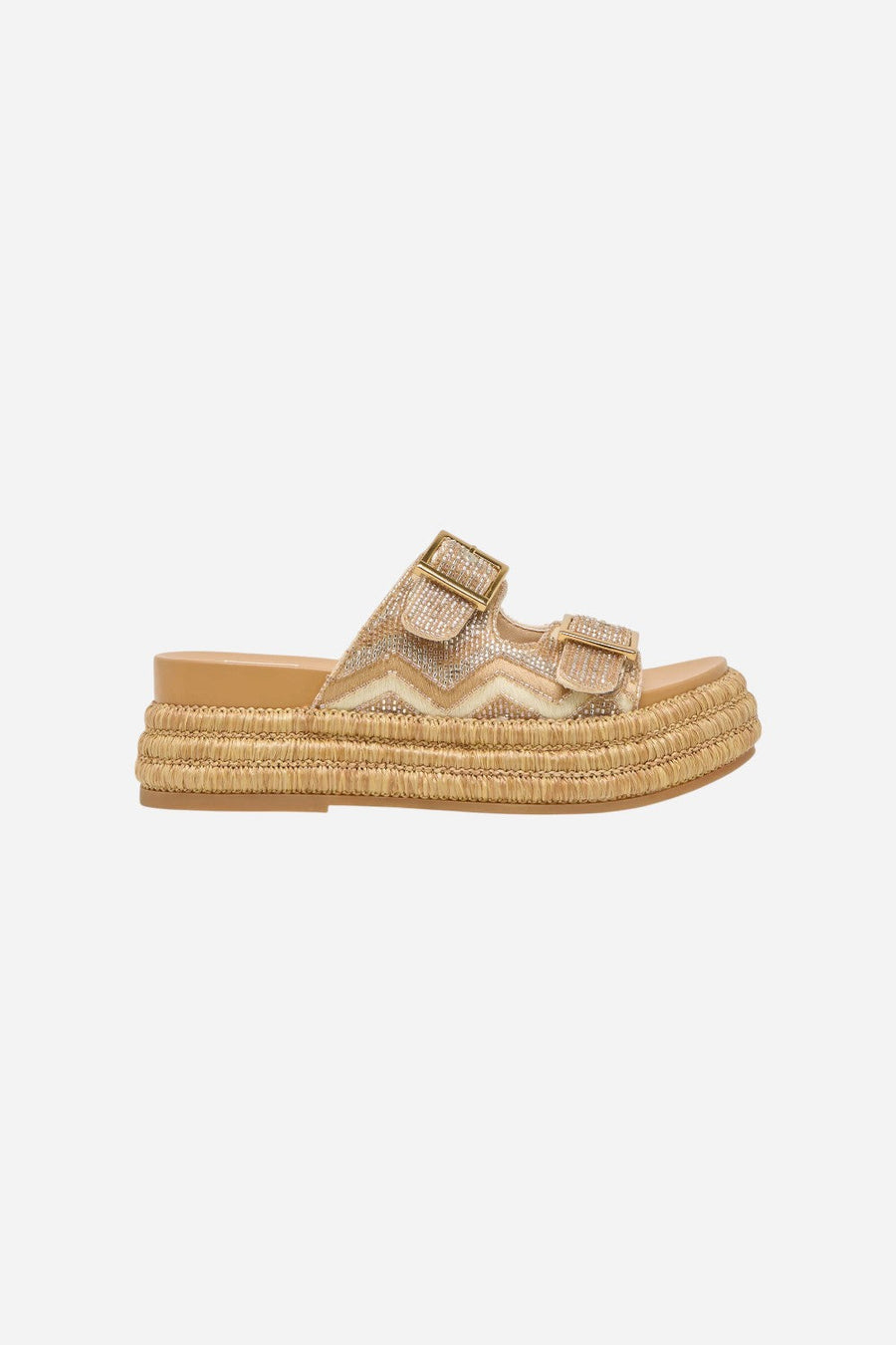 Dolce Vita Wixie Sandals Gold Multi Beads – front view