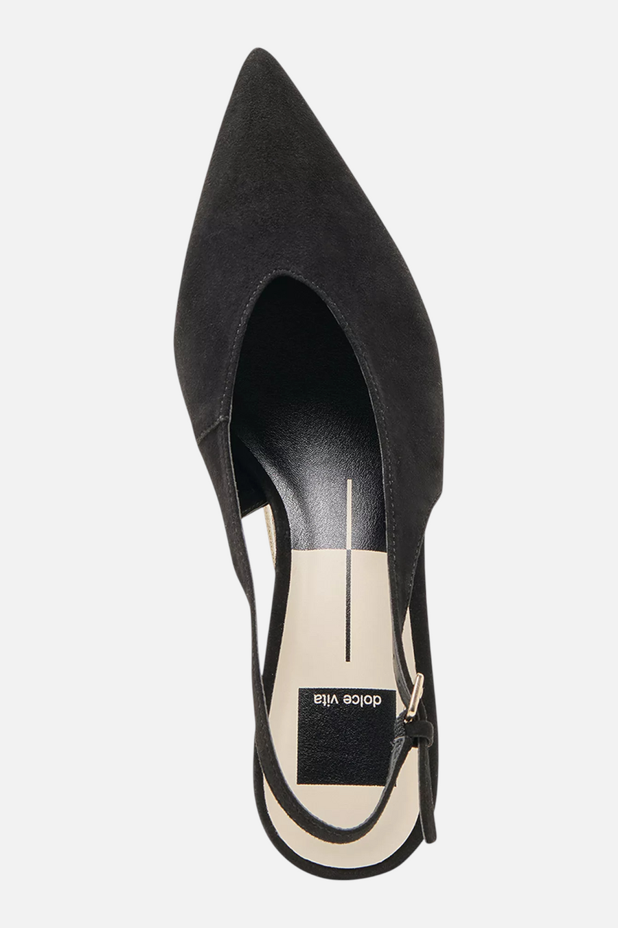 Dolce Vita Women's Alenna Heel in Onyx Suede – detail