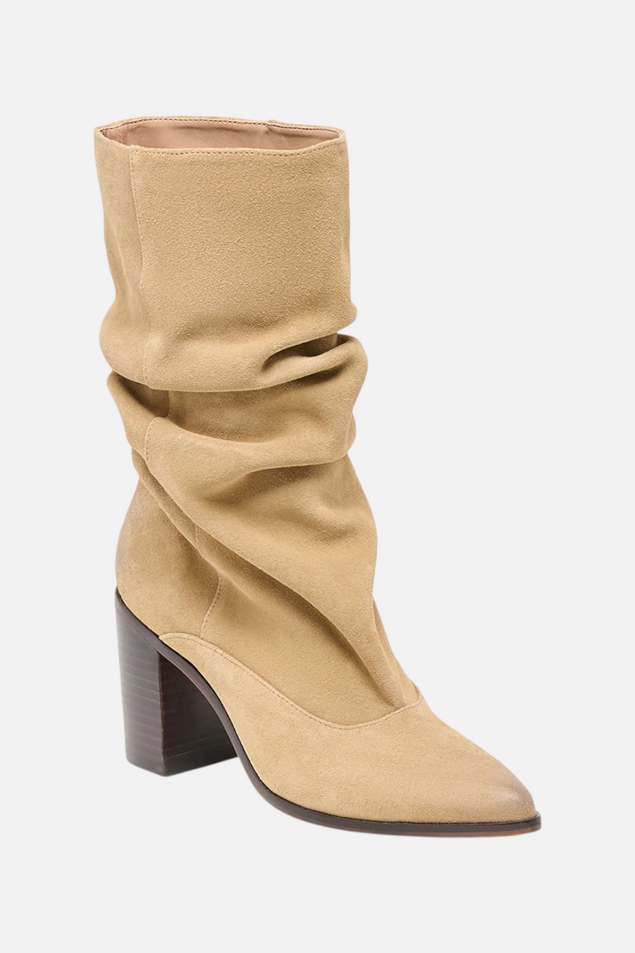 Dolce Vita Women's Talina Boots Dk in Taupe Suede – side view