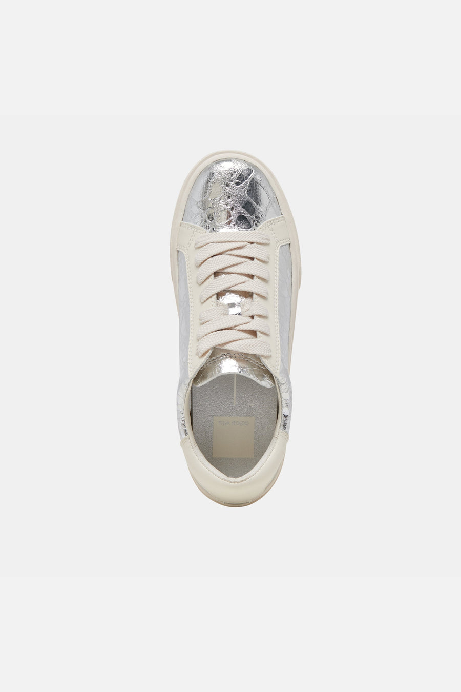 Dolce Vita Zayn 360 Sneakers in Silver Distressed Leather – alternate