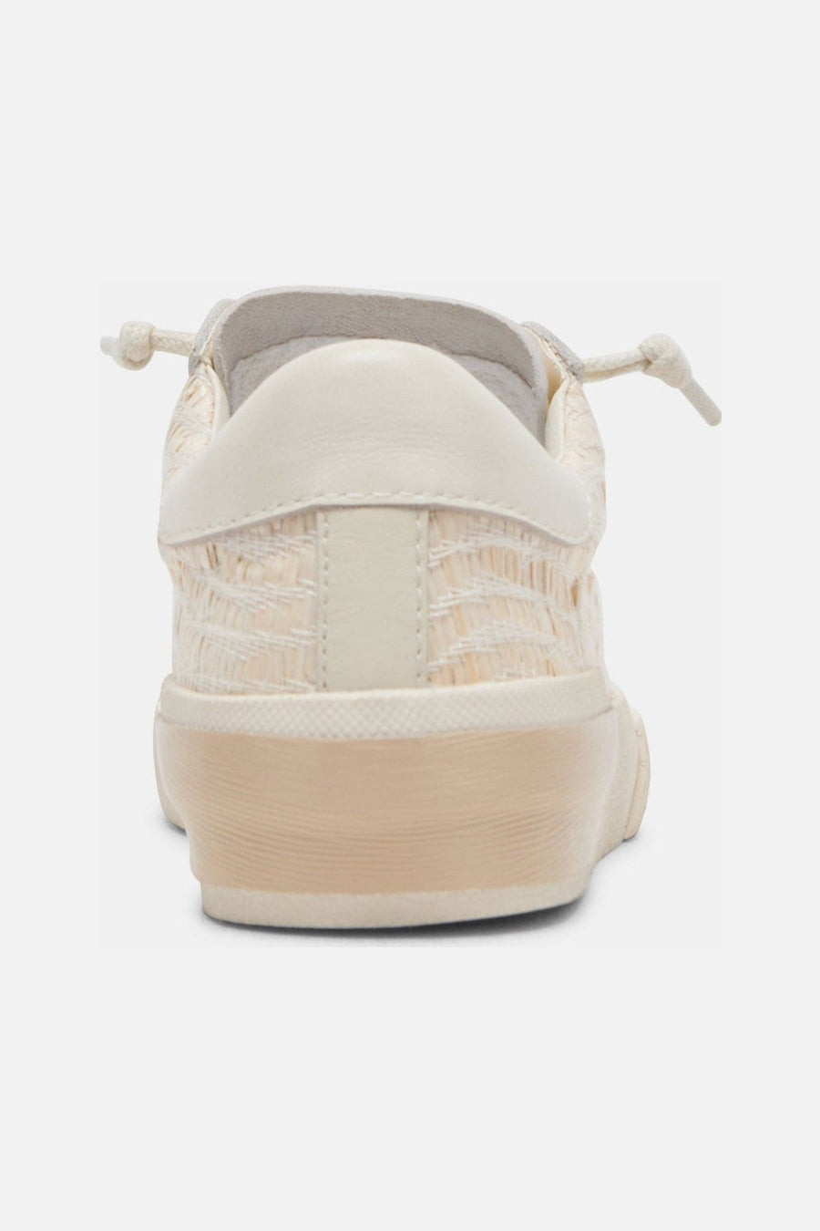 Dolce Vita Zina Sneakers in Bone Raffia – back view