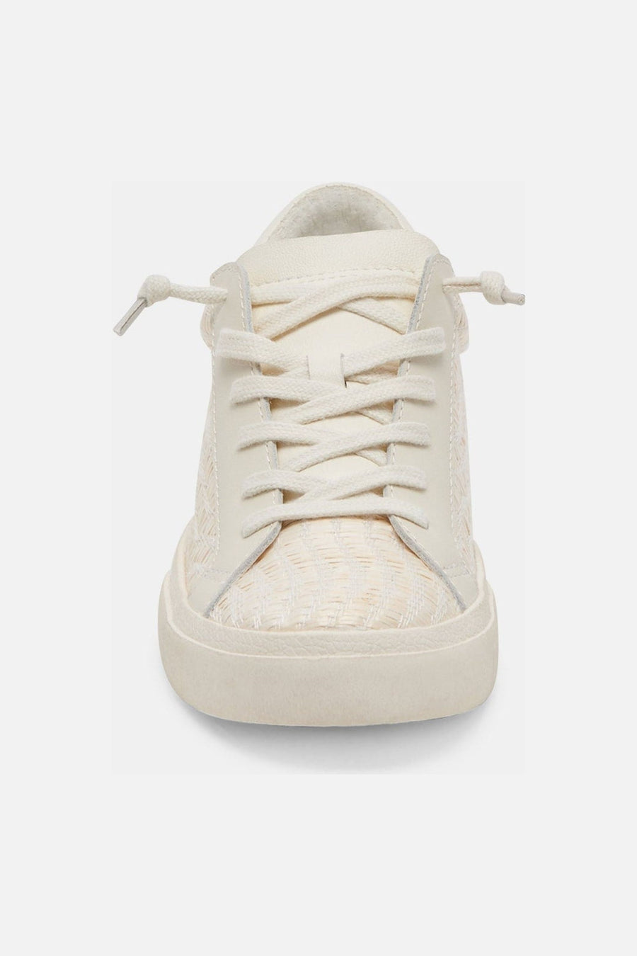 Dolce Vita Zina Sneakers in Bone Raffia – front view