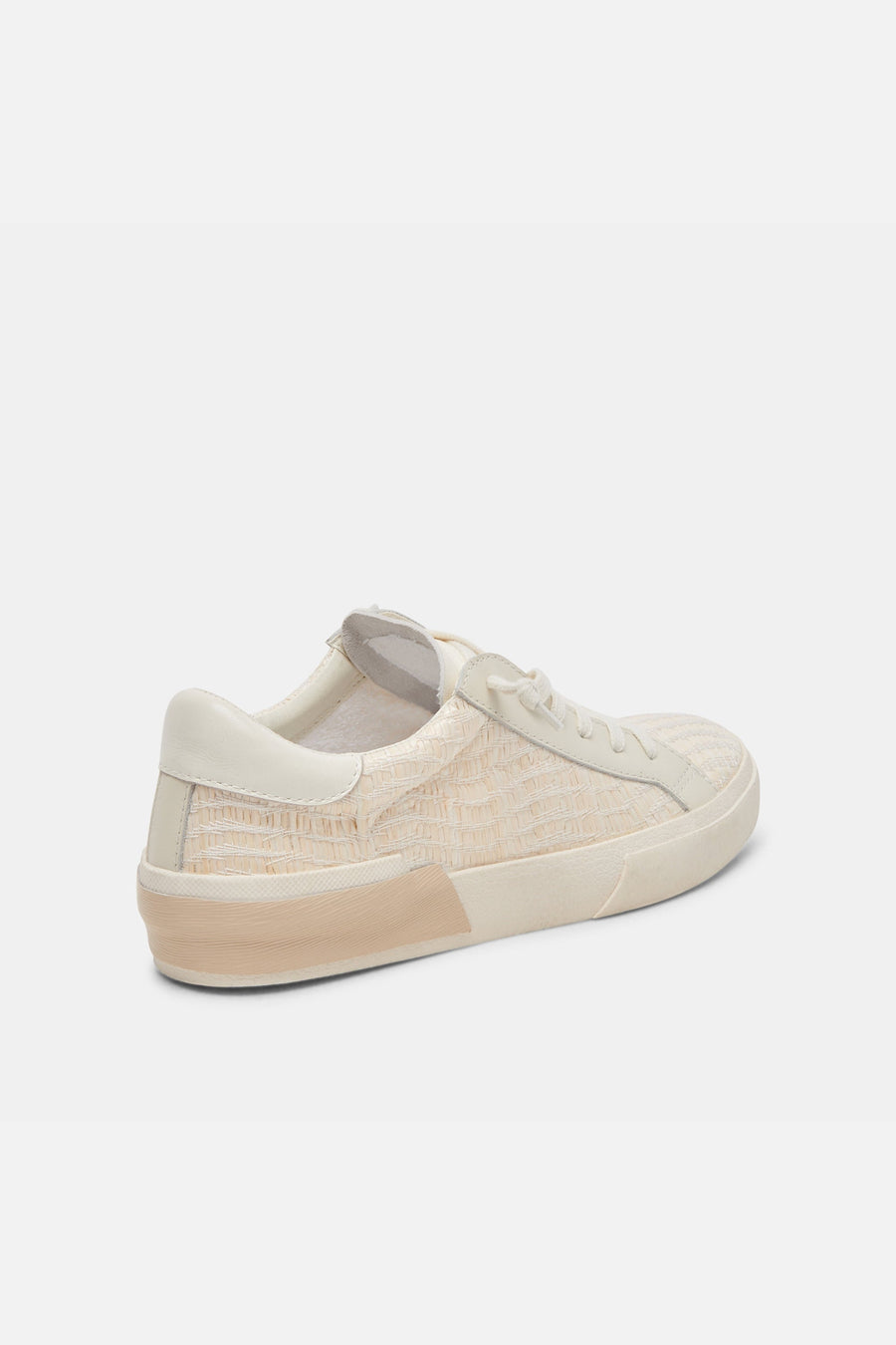 Dolce Vita Zina Sneakers in Bone Raffia – side view