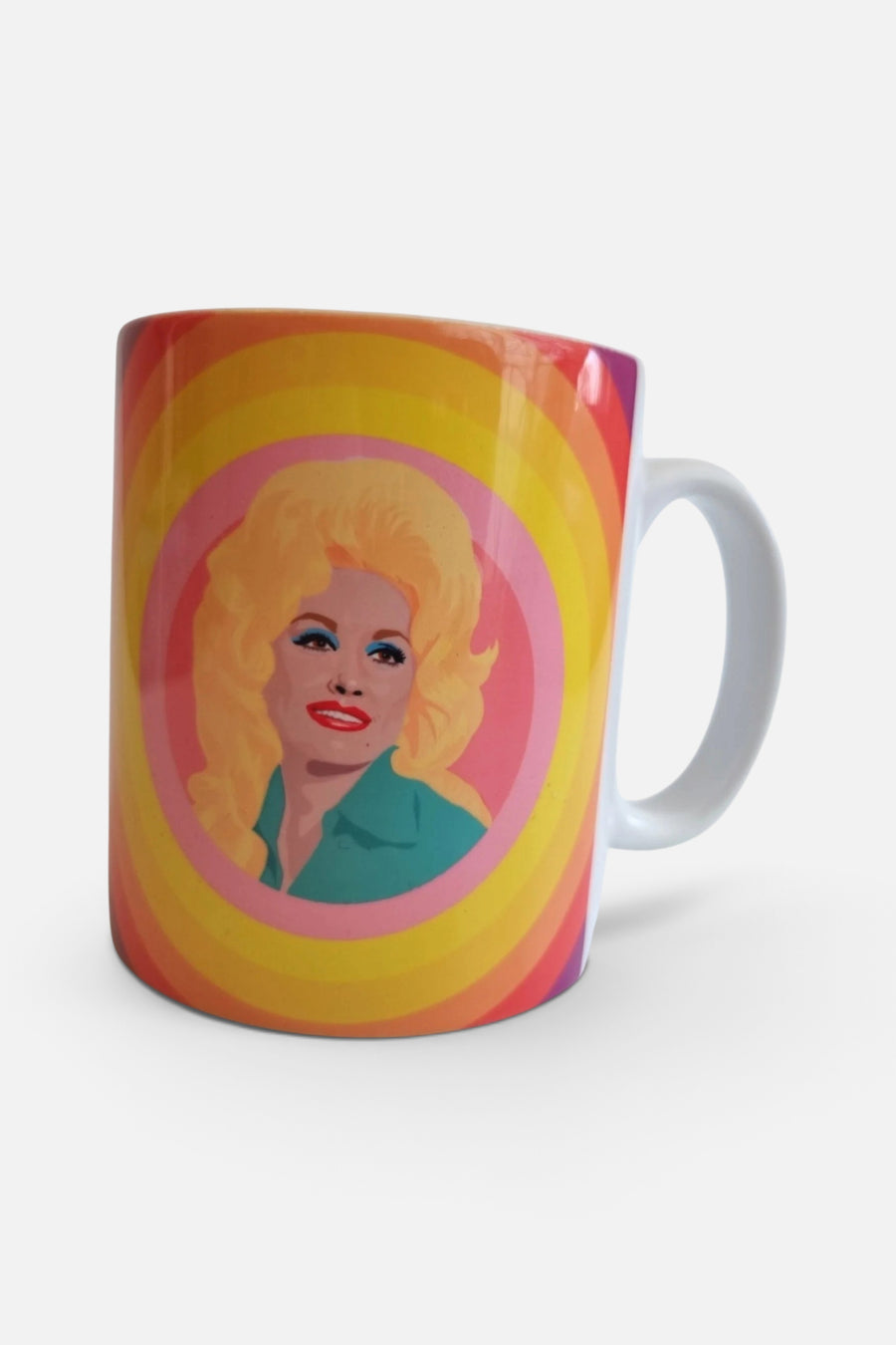 Dolly Parton Rnbw Mug – front view