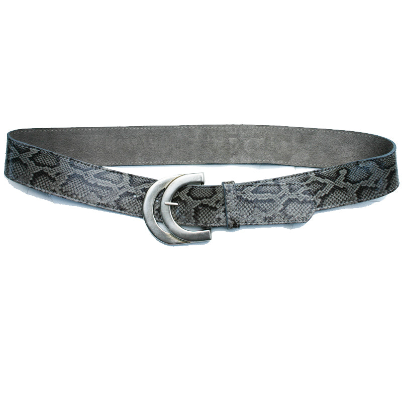 Double Half Circle Belt - Grey Snake – detail