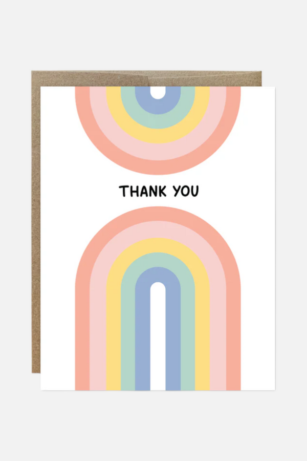Double Rainbow Thank You Card