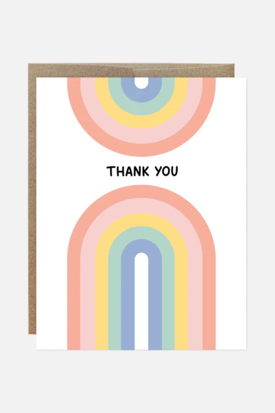 Double Rainbow Thank You Card – front view
