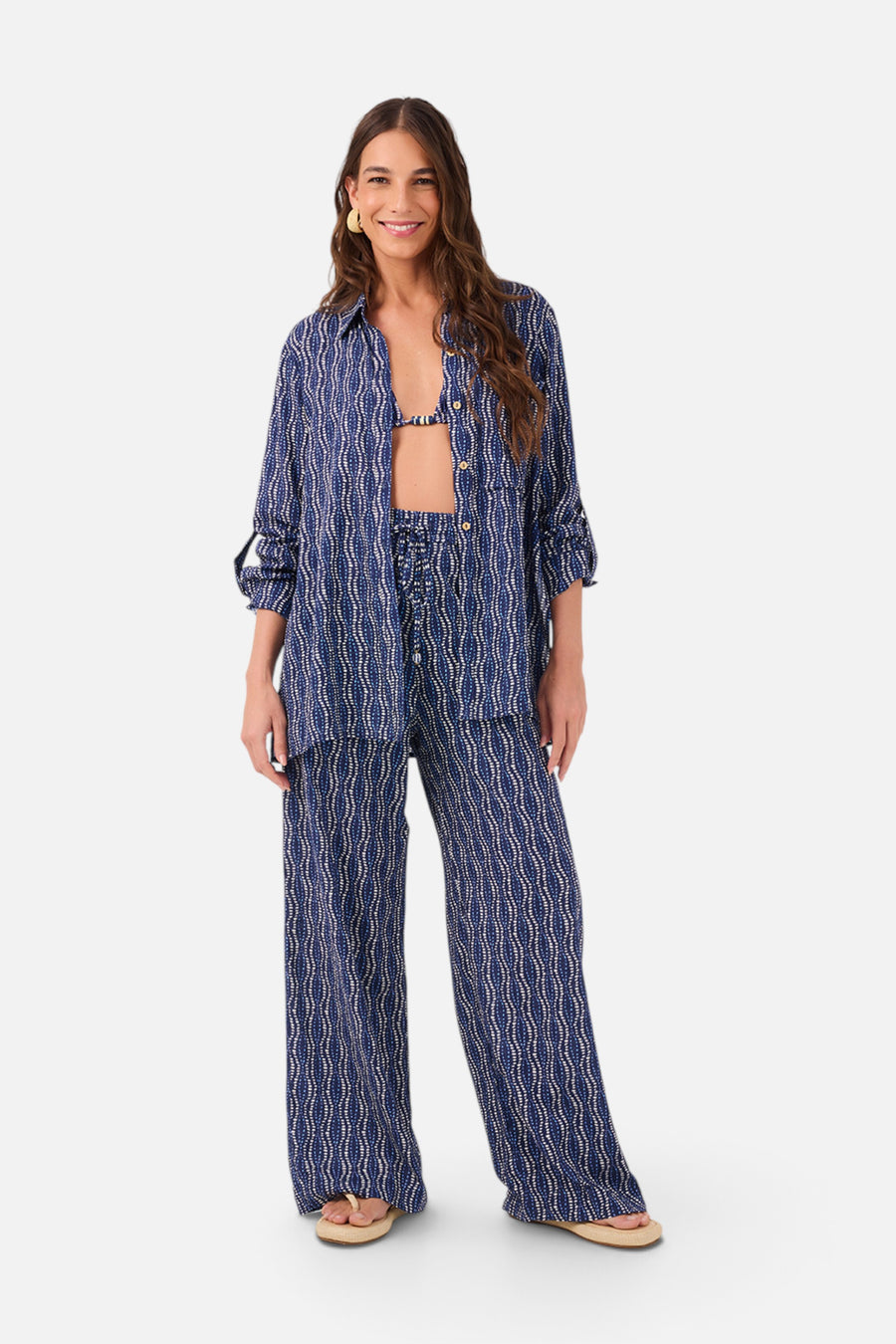Dress To Current Print Shirt – full length