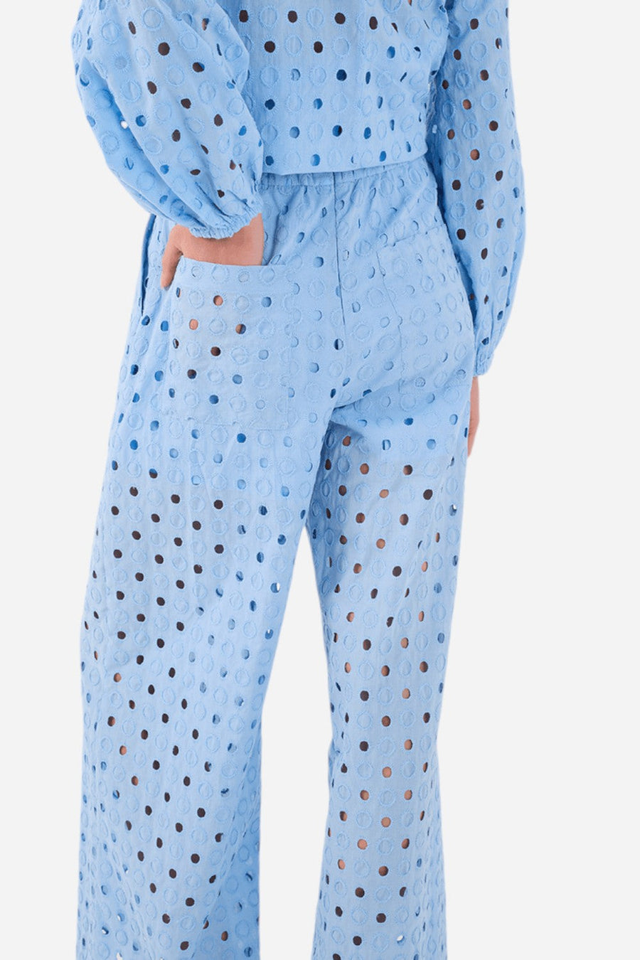 Dress To Laise Pants with Knife Pocket in Blue Horizon – detail