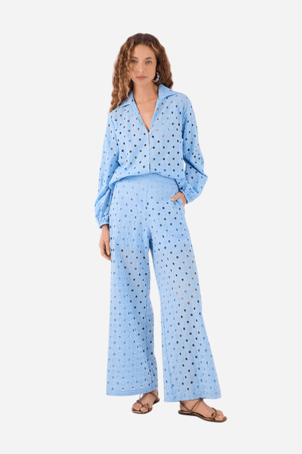 Dress To Laise Pants with Knife Pocket in Blue Horizon