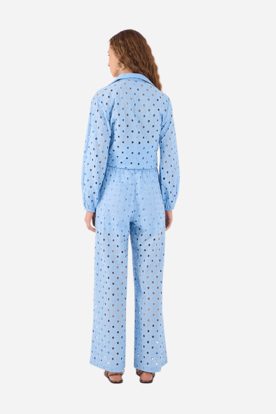 Dress To Laise Pants with Knife Pocket in Blue Horizon – side view