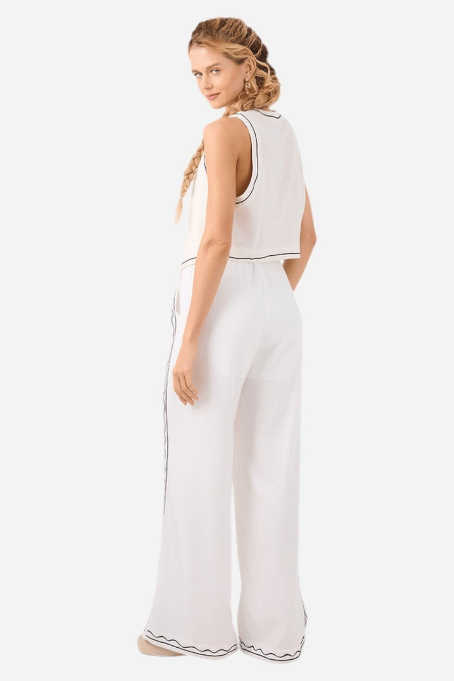 Dress To Lara Embroidered Trousers – back view
