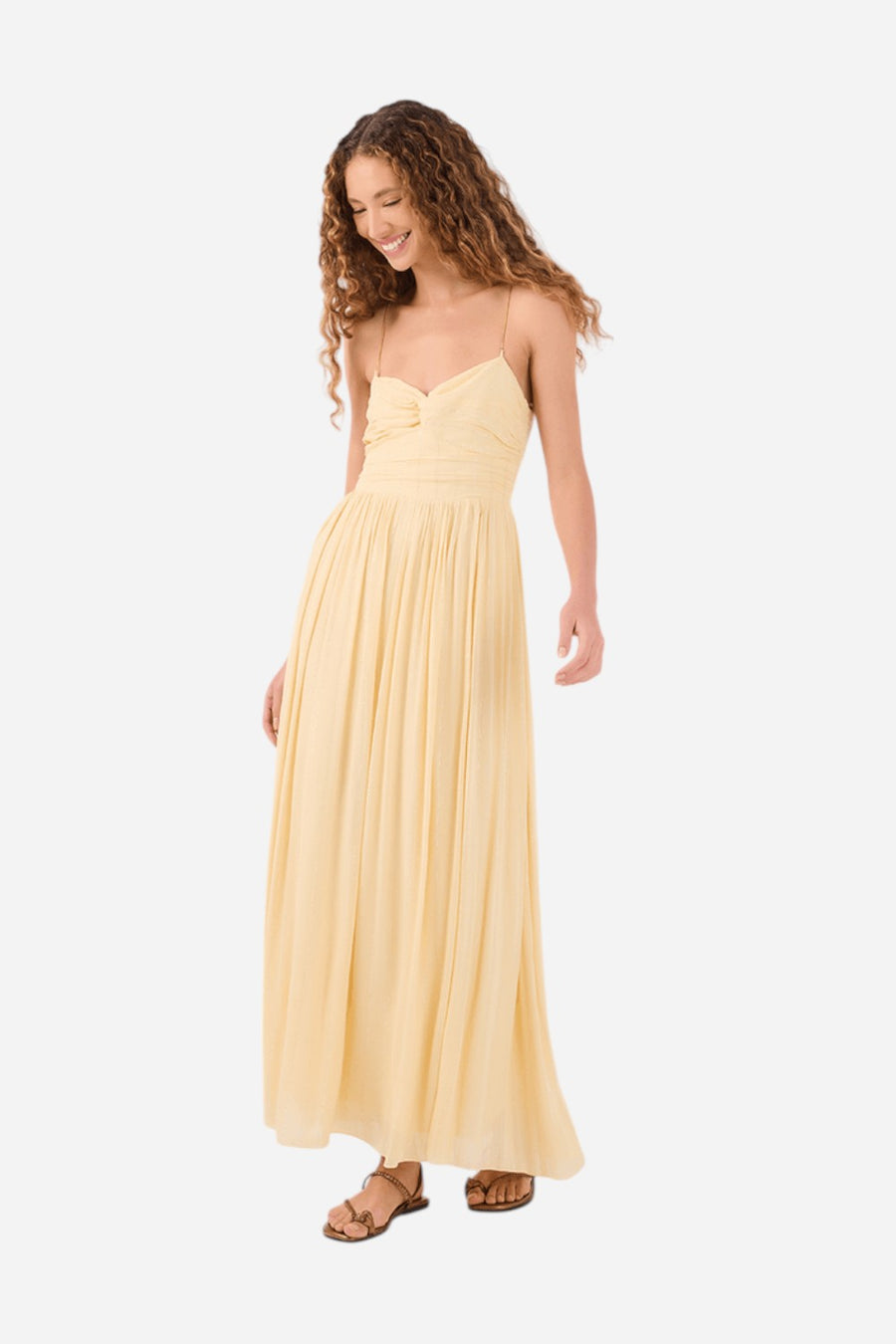 Dress To Lurex Cropped Dress with Metal Straps – back view