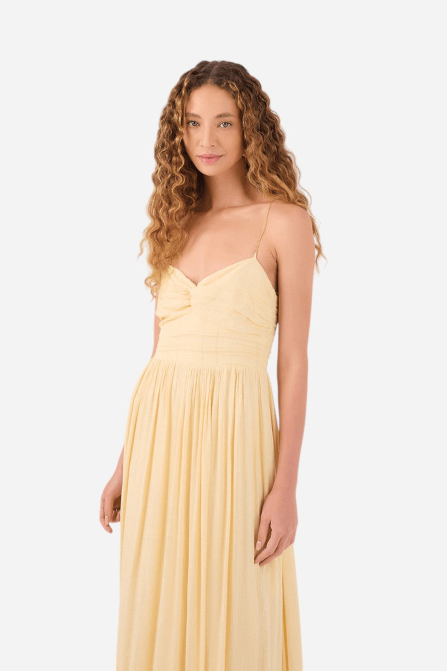 Dress To Lurex Cropped Dress with Metal Straps – detail