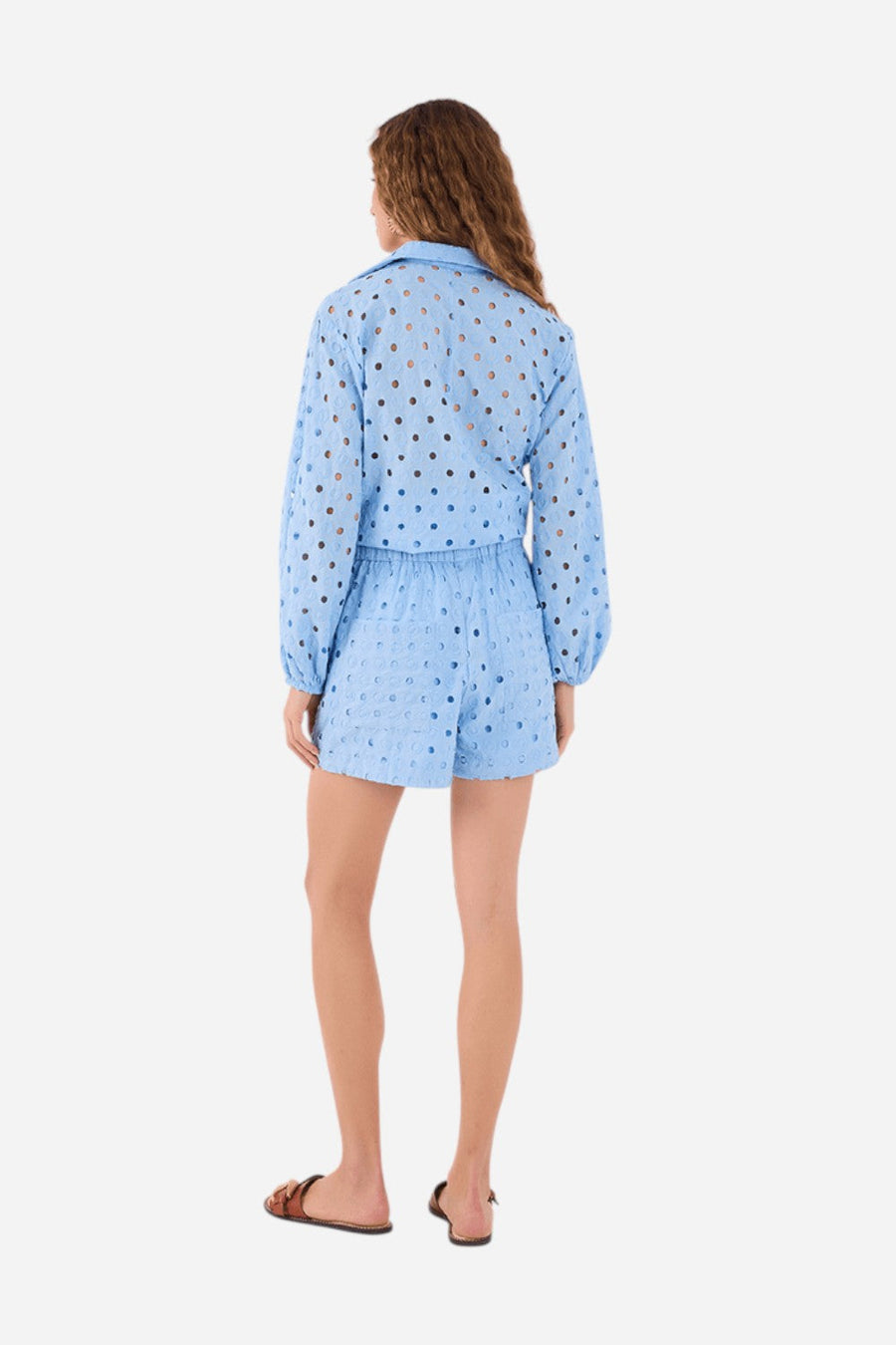 Dress To Short Laise Flat Pocket in Blue Horizon – side view