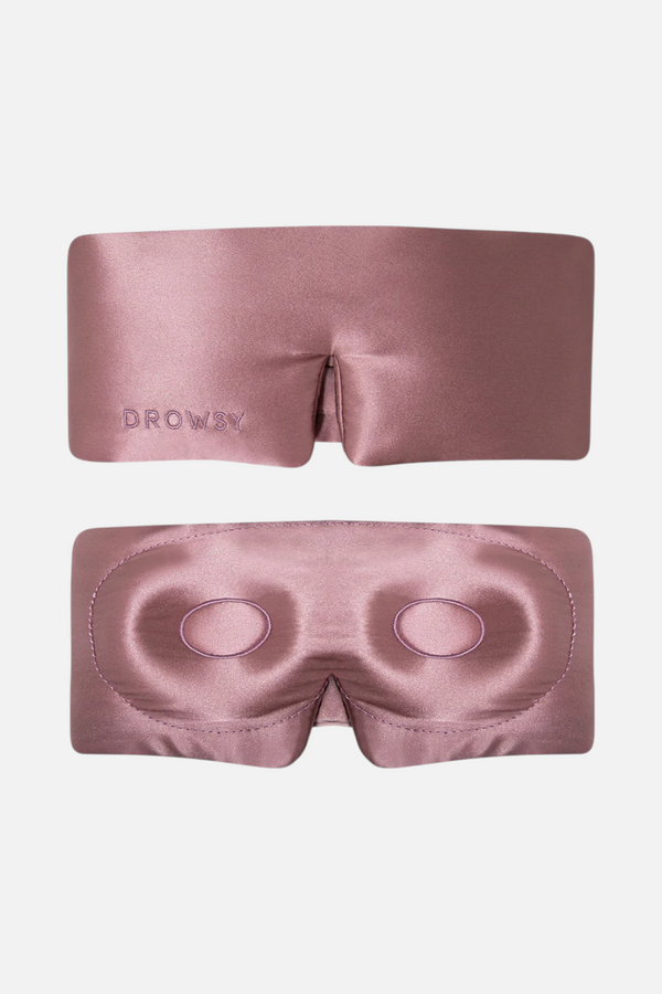 Drowsy Silk Eyelash-Protecting Sleep Mask in Damask Rose