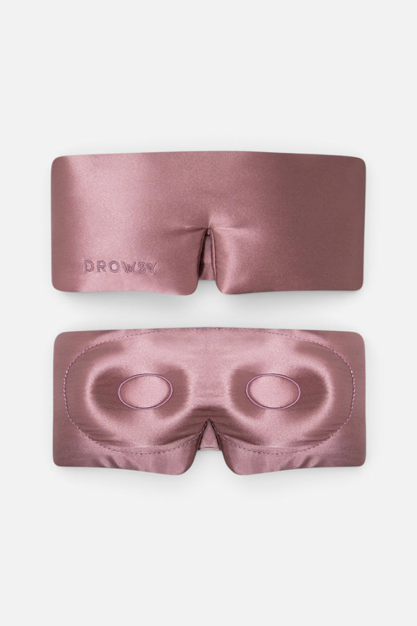Drowsy Silk Eyelash-Protecting Sleep Mask in Damask Rose