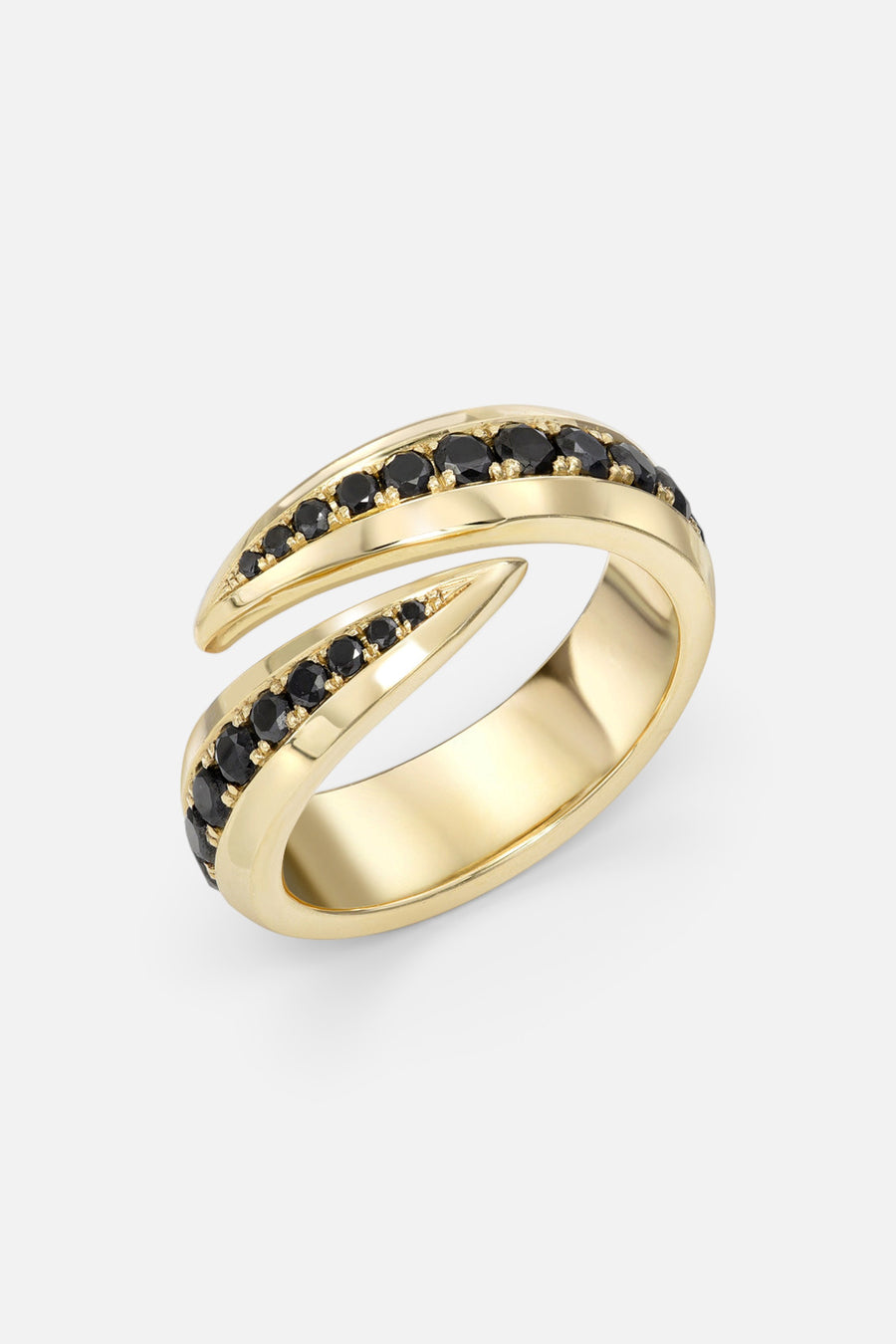 Dru Fine Jewelry Black Diamond Claw Ring – front view
