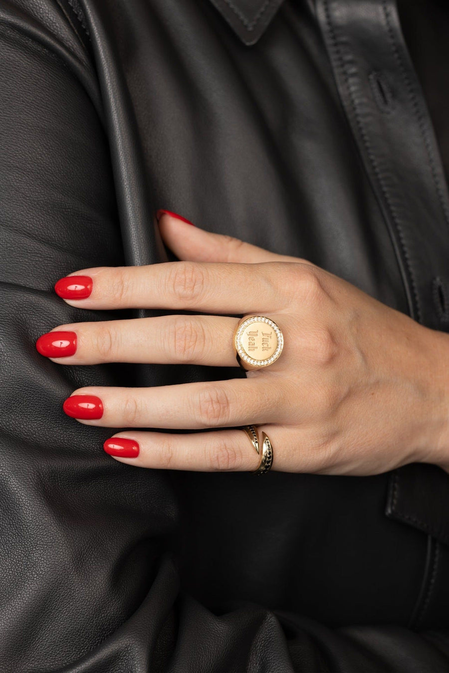 Dru Fine Jewelry Black Diamond Claw Ring – side view