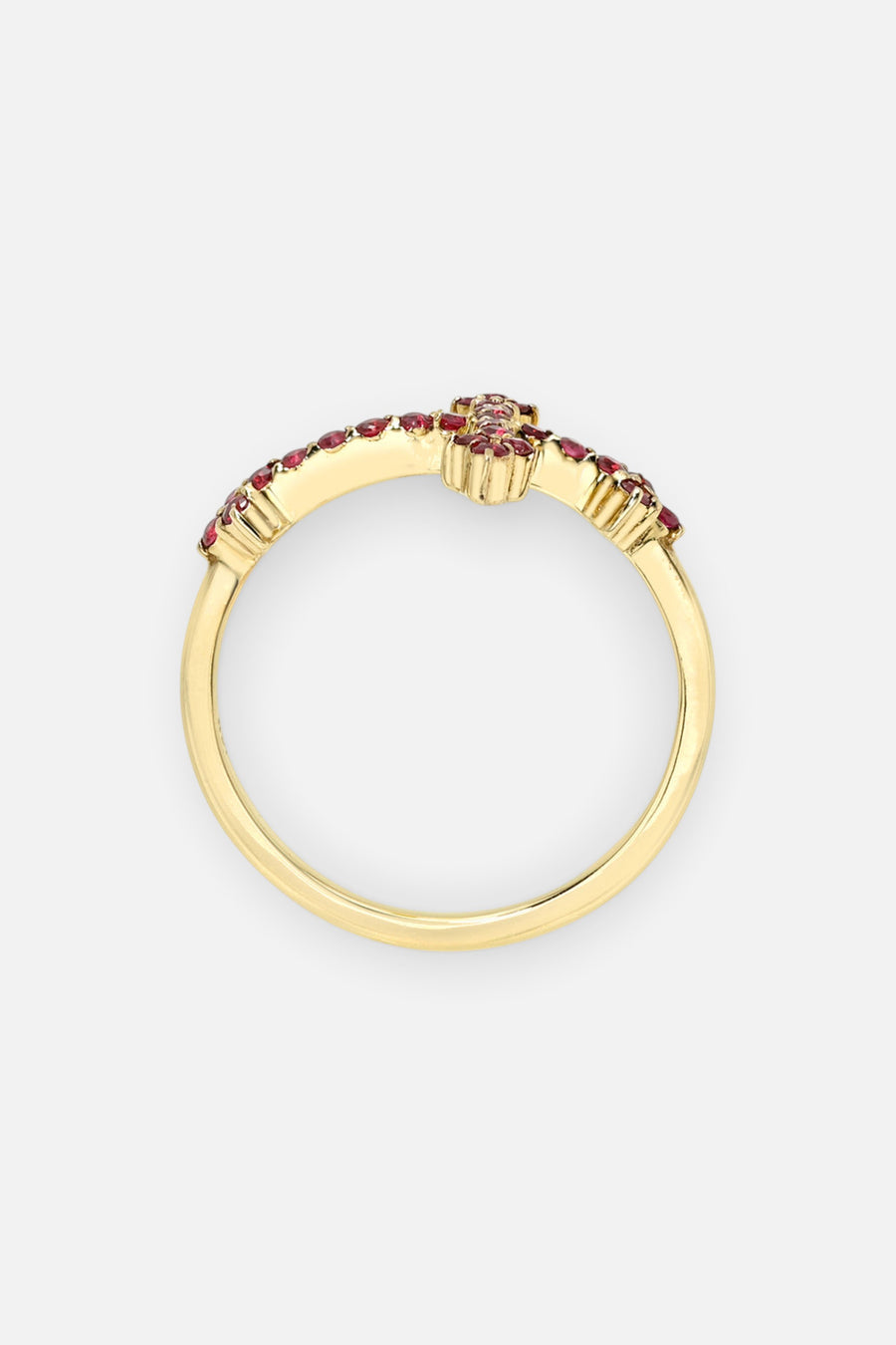Dru Fine Jewelry Ruby Cross Your Fingers Ring – side view
