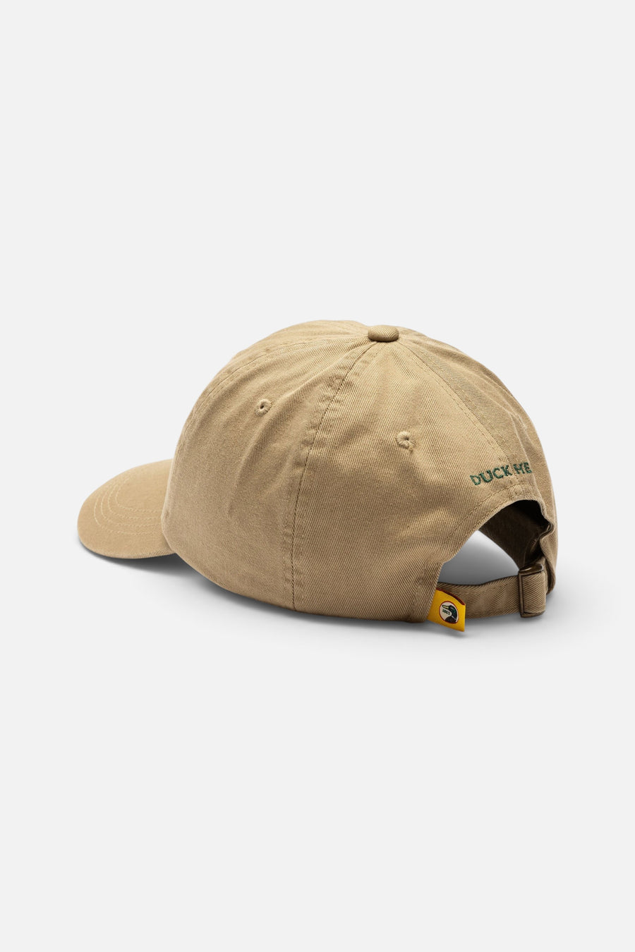 Duck Head Circle Patch Twill Hat in Khaki – back view