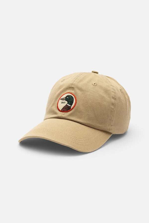 Duck Head Circle Patch Twill Hat in Khaki