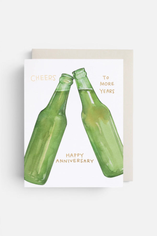 E. Frances Beer Cheers Anniversary Greeting Card