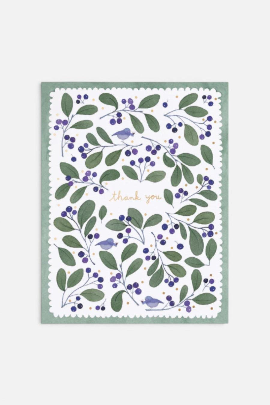 E. Frances Chirps And Cheers Thank You Greeting Card – front view
