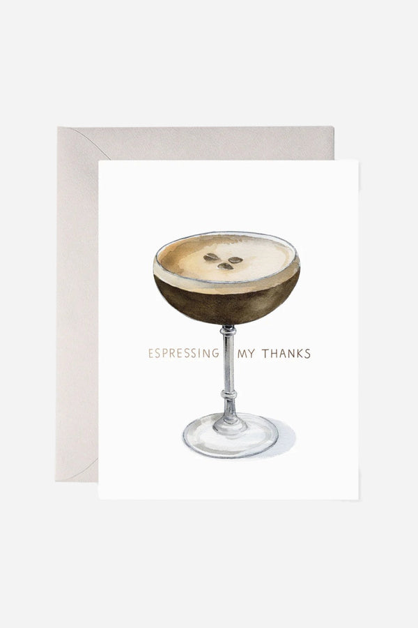 E. Frances Espresso Thanks Greeting Card