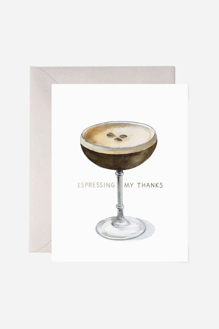 E. Frances Espresso Thanks Greeting Card – front view
