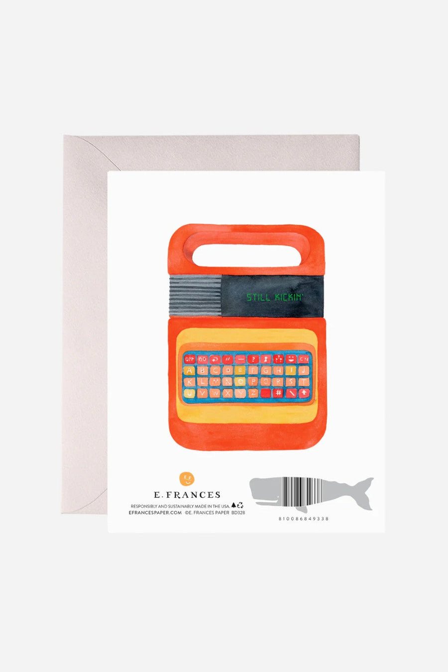 E. Frances Old But Awesome Birthday Greeting Card – back view