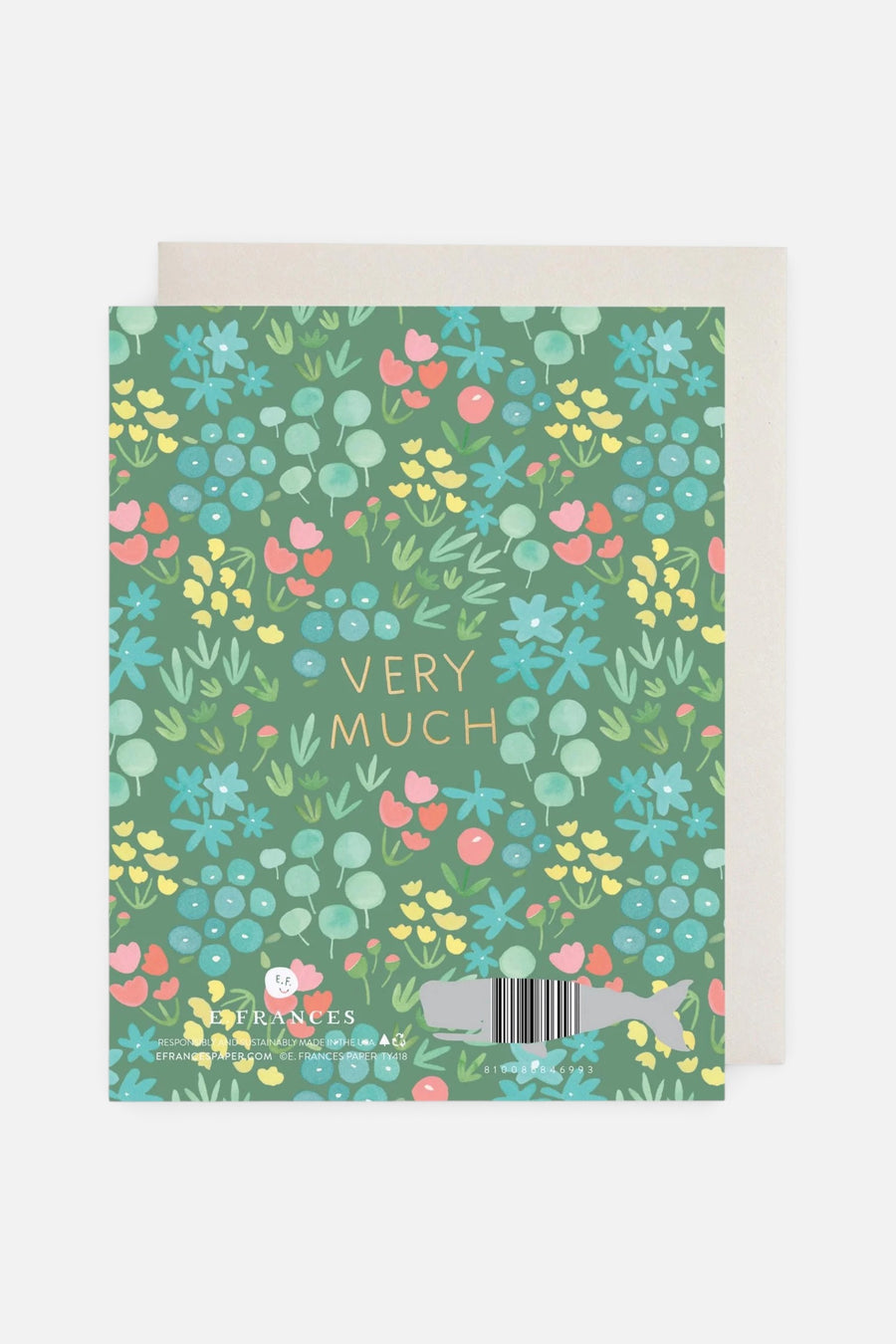 E. Frances Sage Meadow Thank You Greeting Card – back view