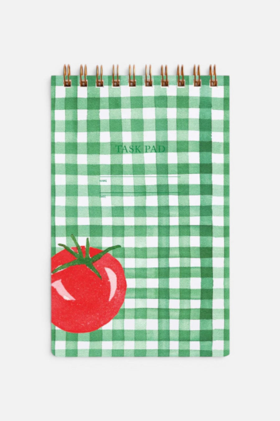 E. Frances Tomato Green Gingham Task Note Pad – front view